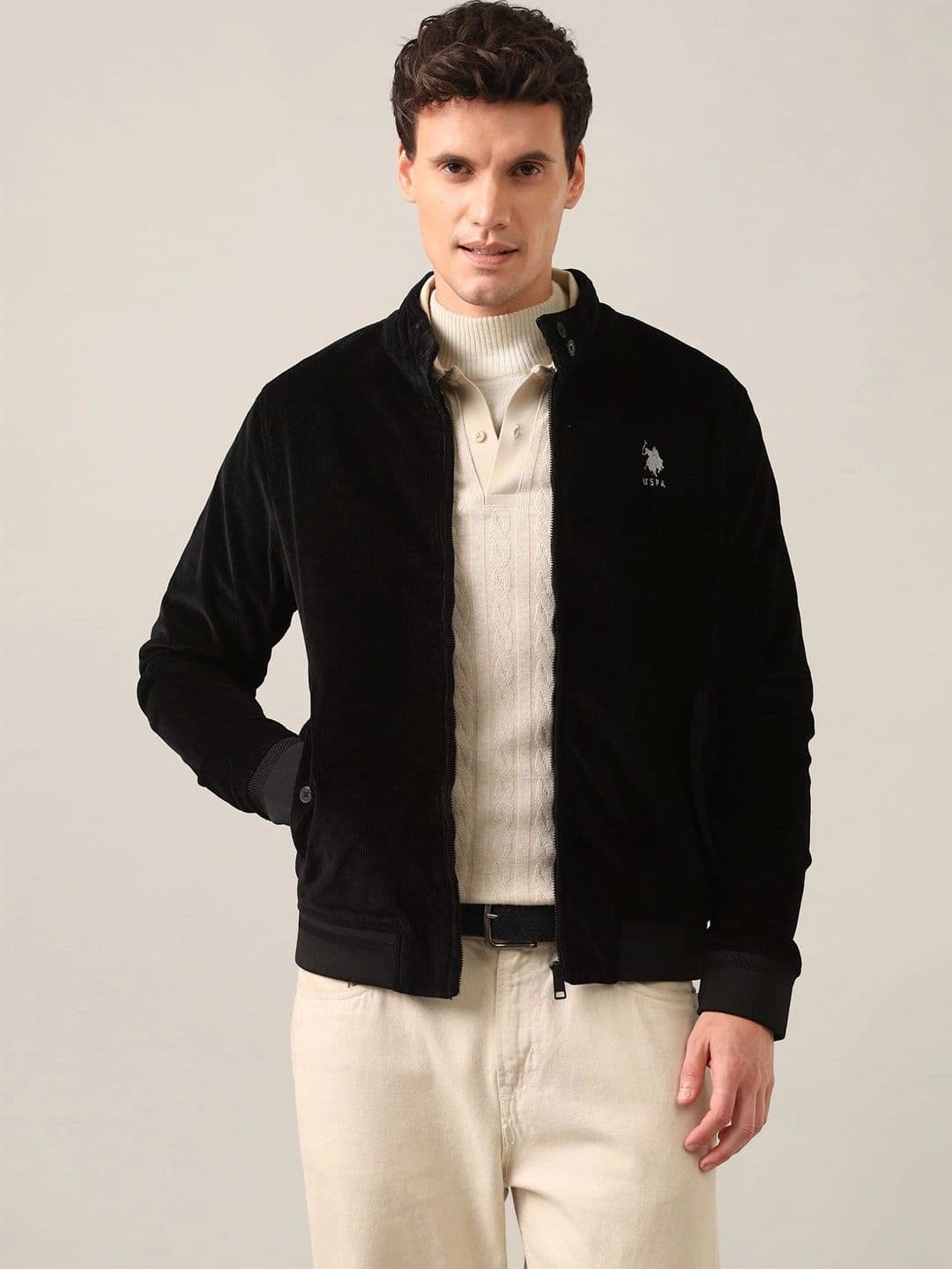 U.S. Polo Assn. Men Mandarin Collar Bomber Jacket - view 1