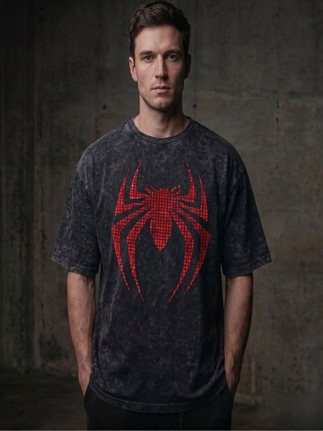SKRATS Men Printed Drop-Shoulder Sleeves T-shirt - view 1