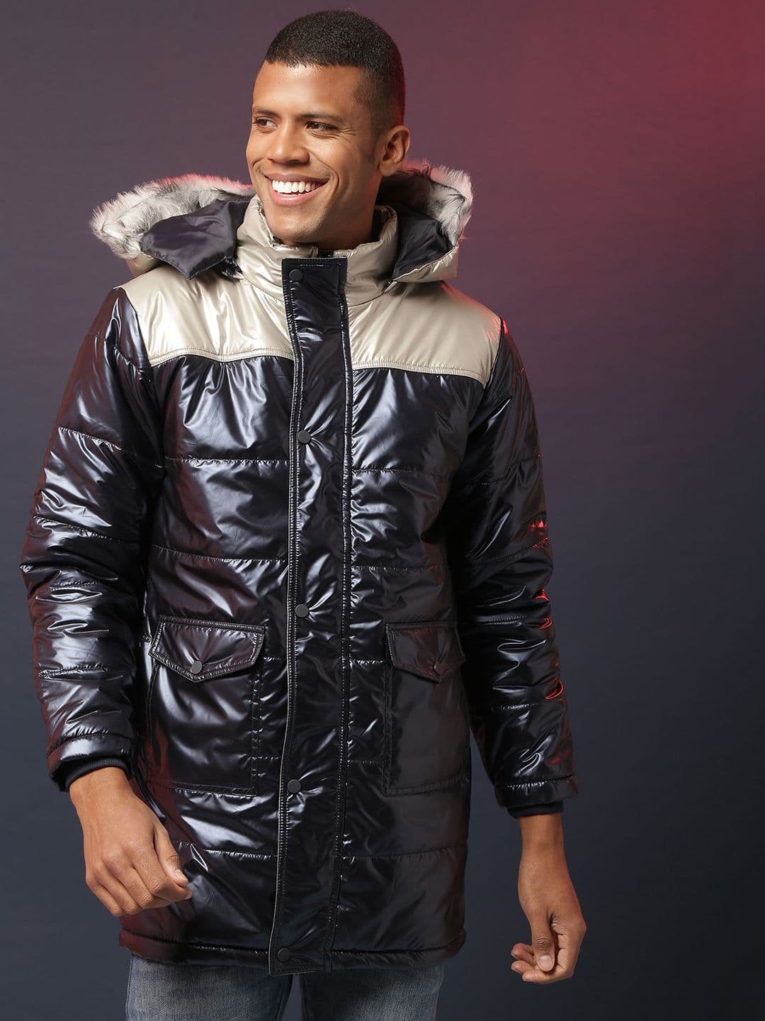 CAHOOT Campus Sutra Windcheater Hooded Longline Puffer Jacket - view 1