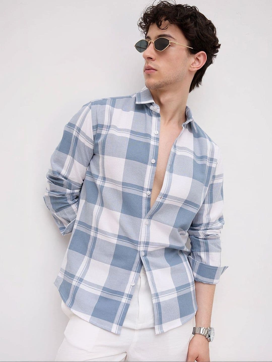 VASTRADO Men Classic Slim Fit Checked Casual Shirt - view 1