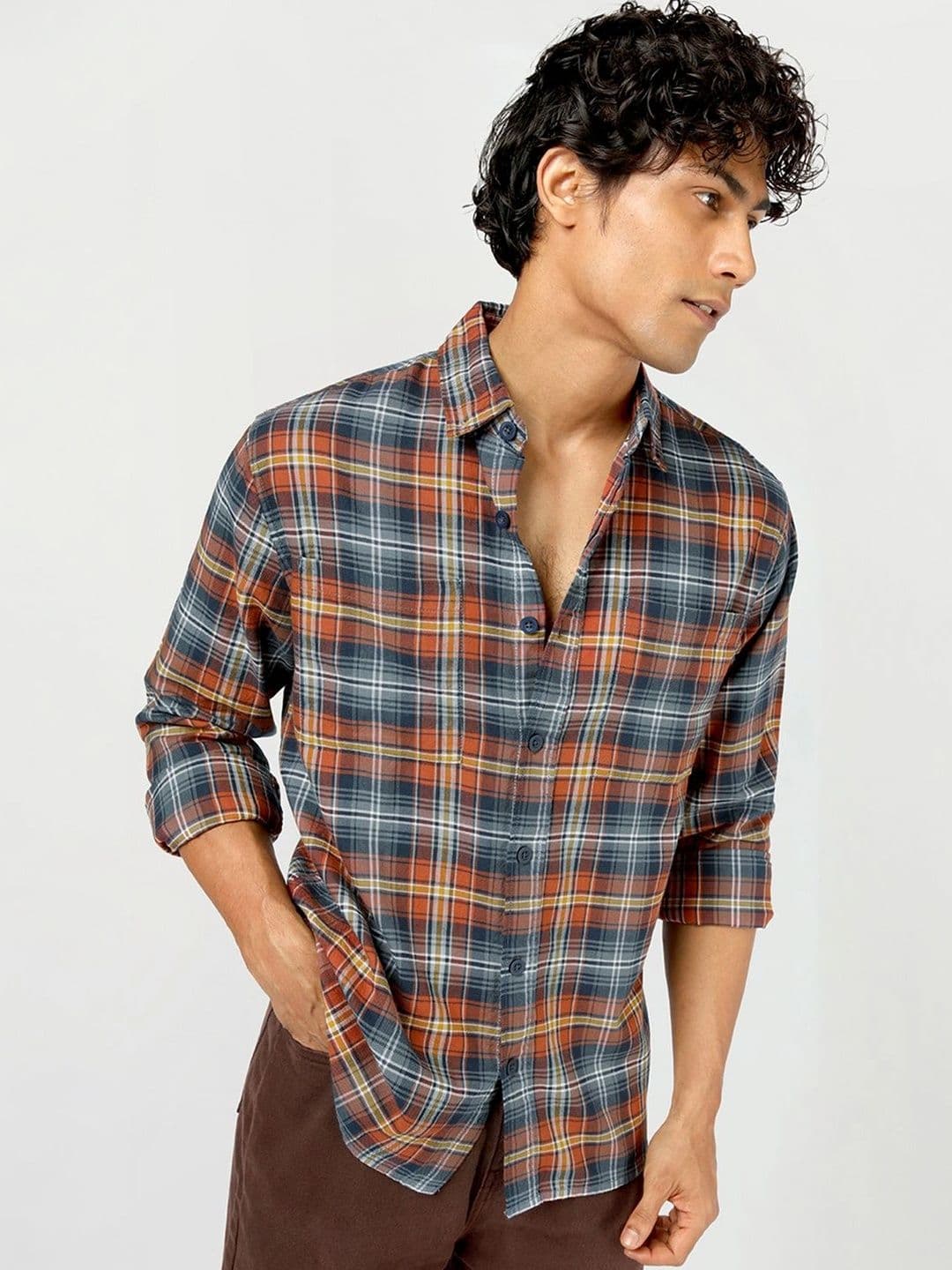 Bewakoof Men Tartan Checks Checked Casual Shirt - view 1