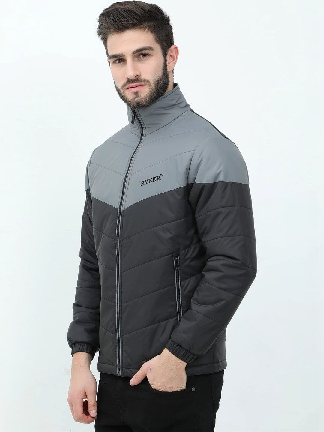RYKER Men Colourblocked Puffer Jacket - view 1