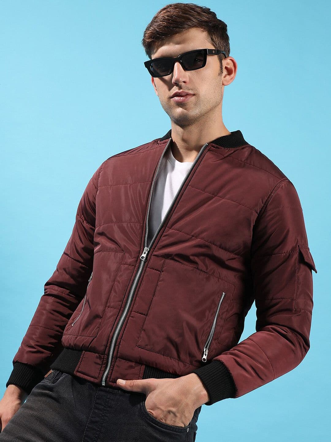 CAHOOT Campus Sutra Stand Collar Windcheater Bomber Jacket - view 1