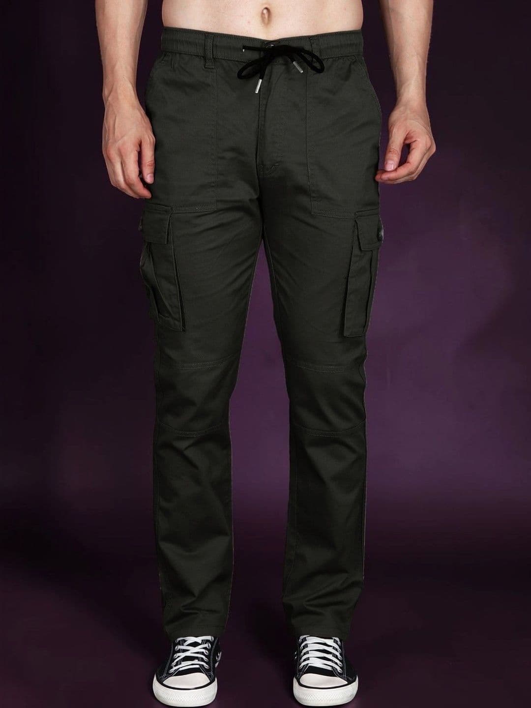 Mast & Harbour Men Relaxed Straight Leg Easy Wash Cargos Trousers - view 1