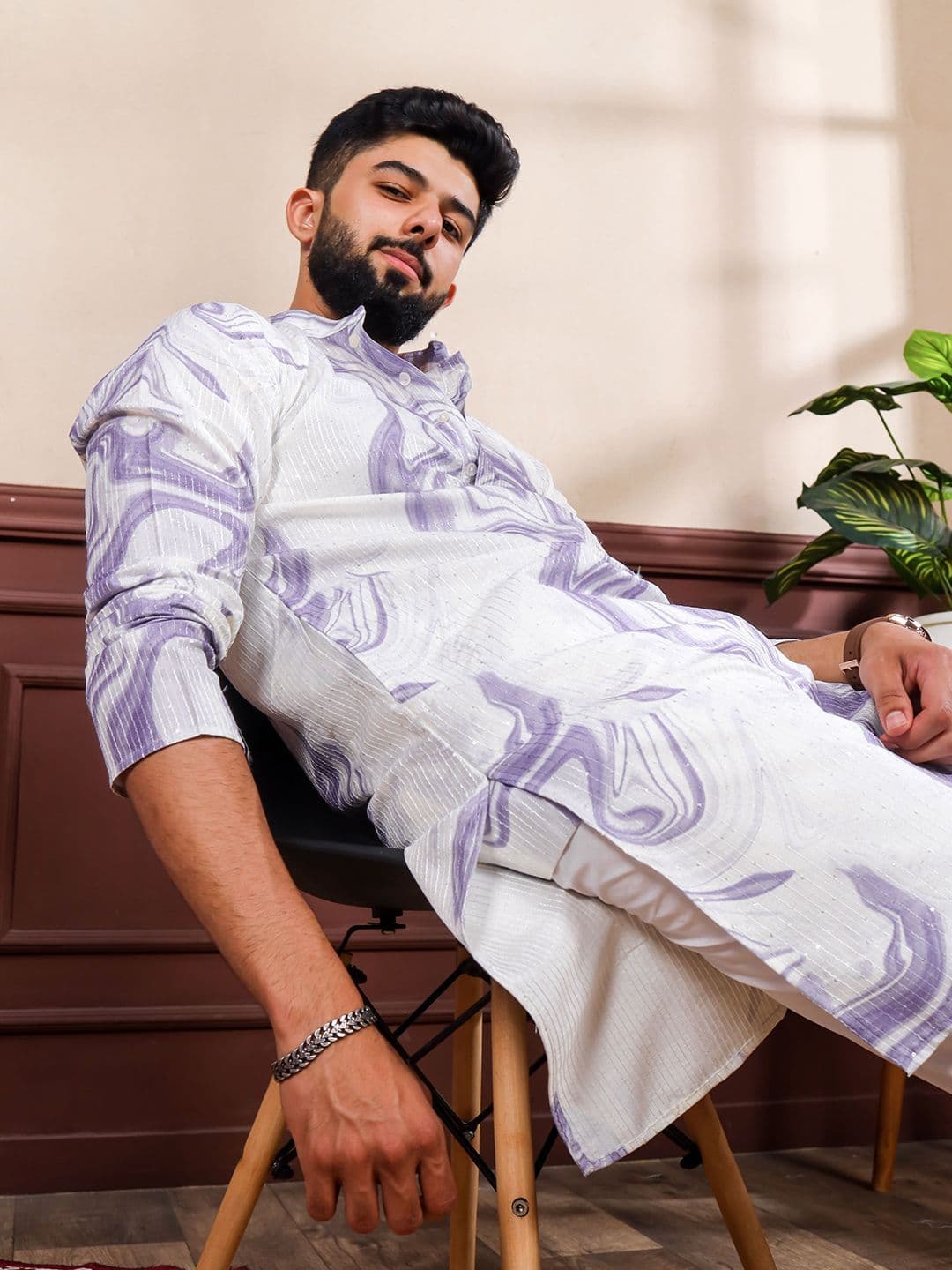 Koshin Abstract Printed Straight Kurta - view 1