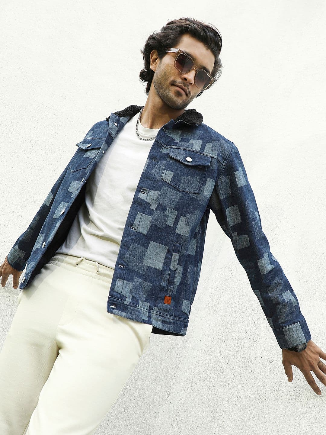 CAHOOT Geometric Printed Windcheater Bomber Jacket - view 1