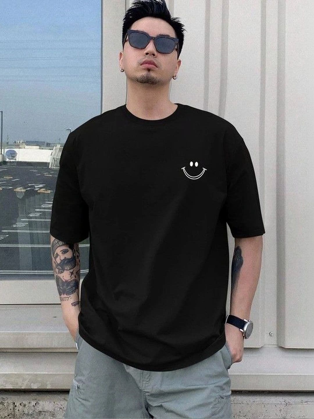 9TUNKI Men Printed Pure Cotton T-shirt - view 1
