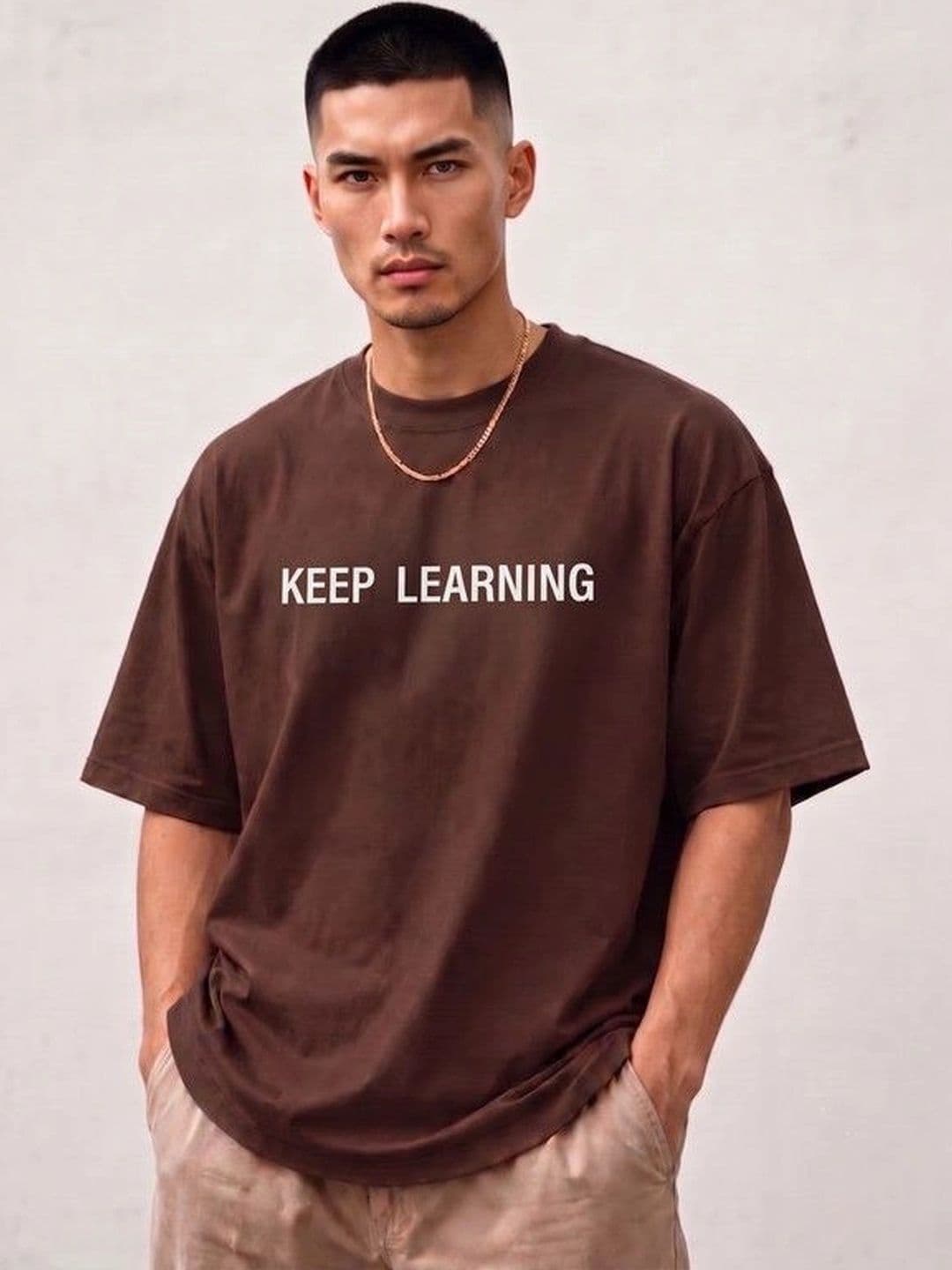 9TUNKI Men Typography Printed Pure Cotton T-shirt - view 1