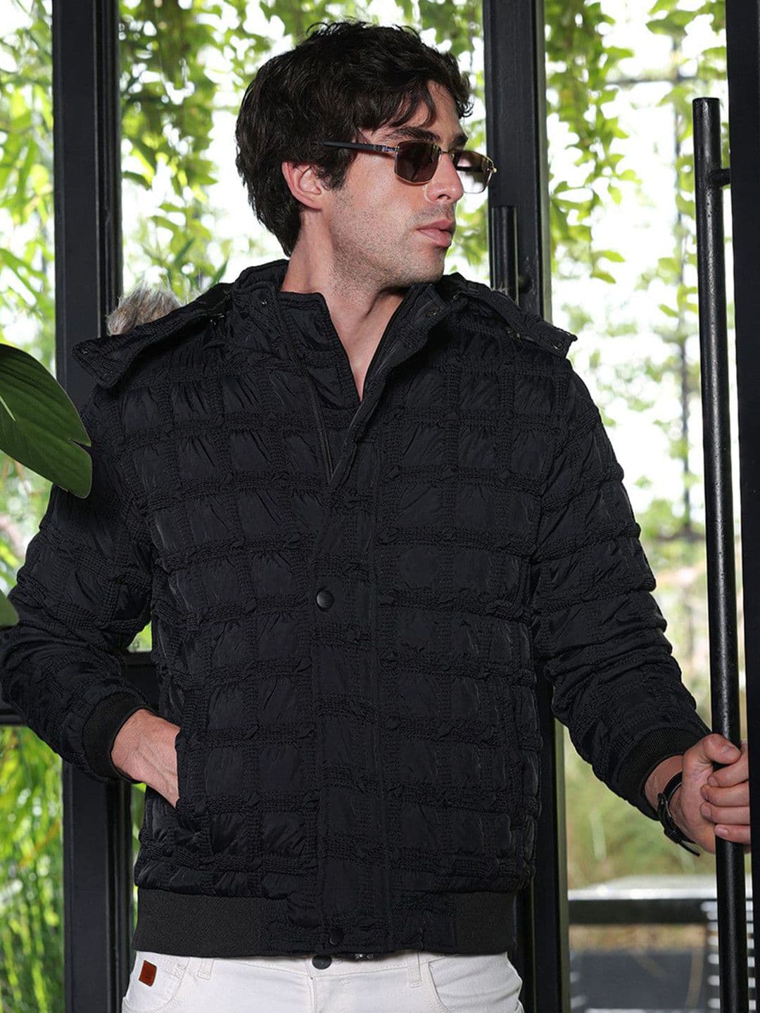 CAHOOT Men Hooded Solid Lightweight Puffer Jacket - view 1