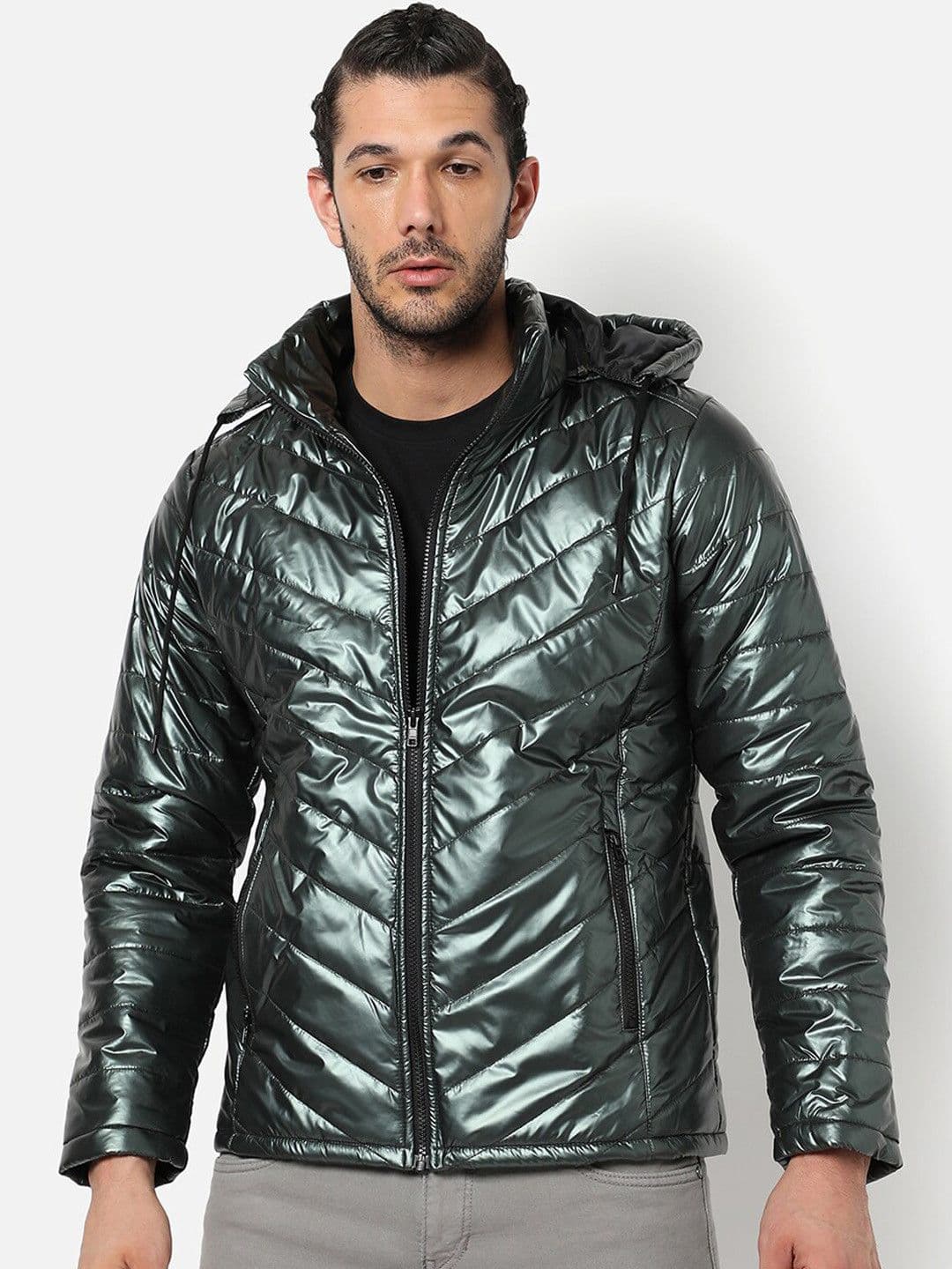 CAHOOT Men Green Outdoor Puffer Jacket - view 1