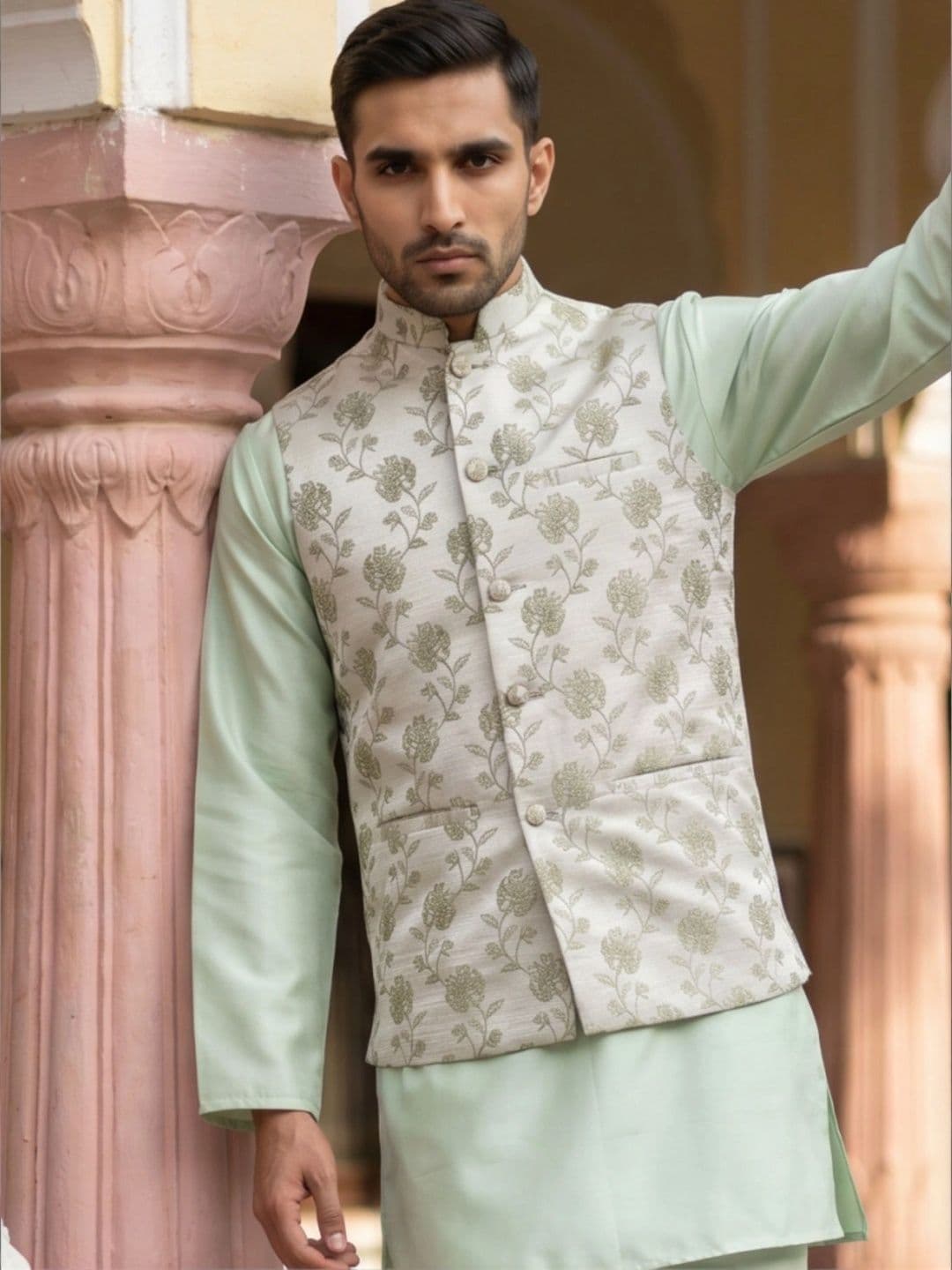 Jompers Embroidered Nehru Jackets - view 1