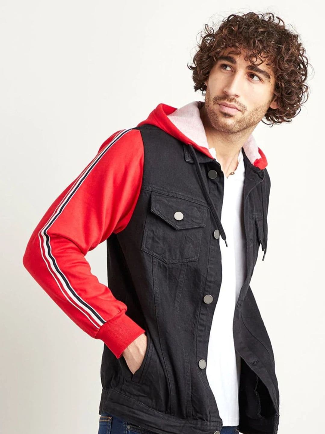 CAHOOT Men Black Red Washed Windcheater Jacket - view 1