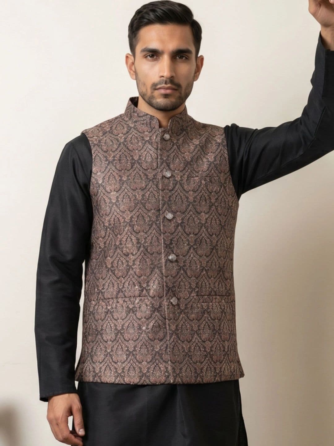 Jompers Woven Design Nehru Jackets - view 1