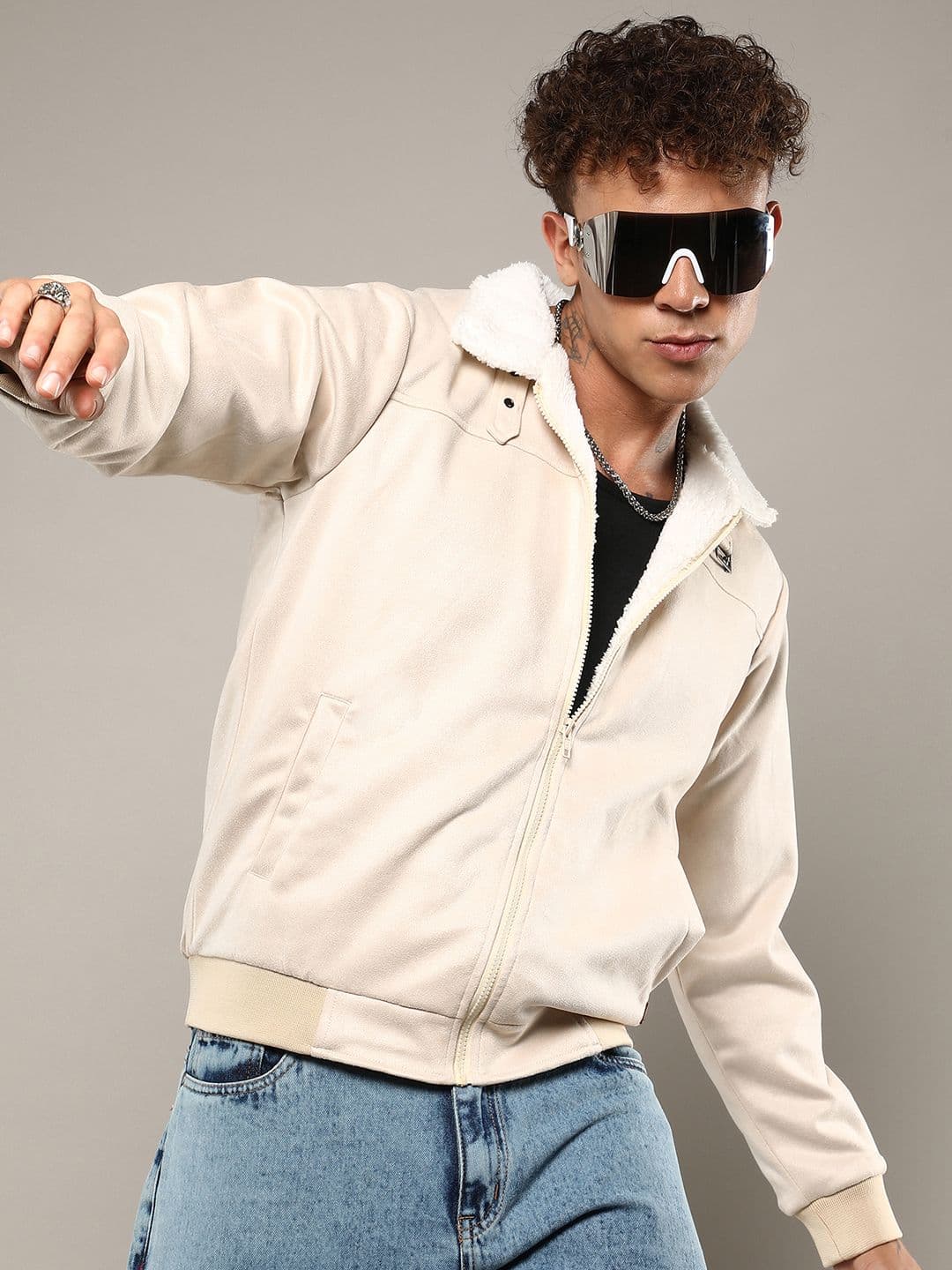 CAHOOT Men Suede Lightweight Bomber Jacket - view 1