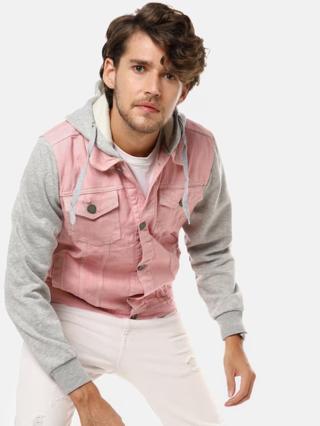 CAHOOT Campus Sutra Hooded Windcheater Cotton Denim Jacket - view 1