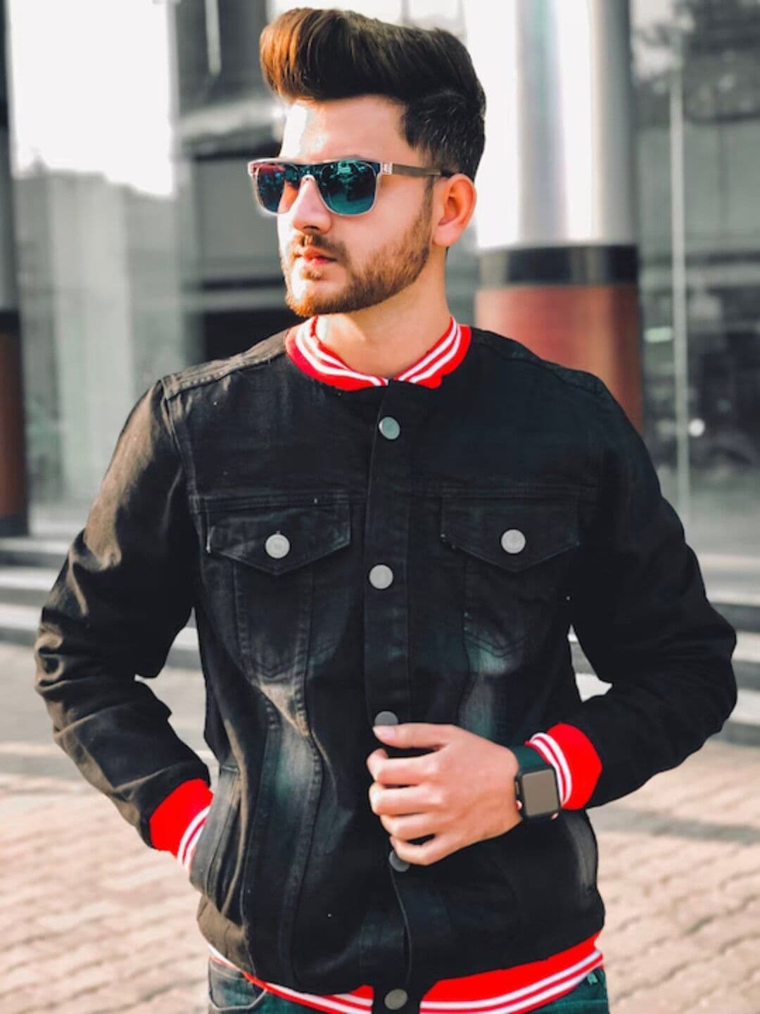 CAHOOT Campus Sutra Windcheater Mock Collar Denim Jacket - view 1
