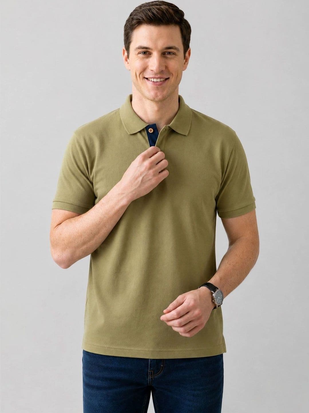 THE SQUAD CLUB Men Polo Collar Pockets T-shirt - view 1