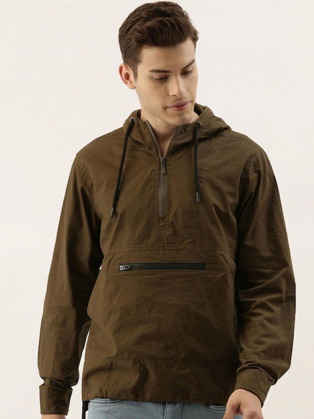CAHOOT Men Olive Green Windcheater Tailored Jacket - view 1