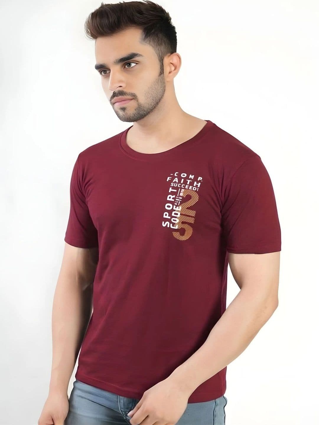 FLORA SHINE Men Typography Printed Bio Finish T-shirt - view 1