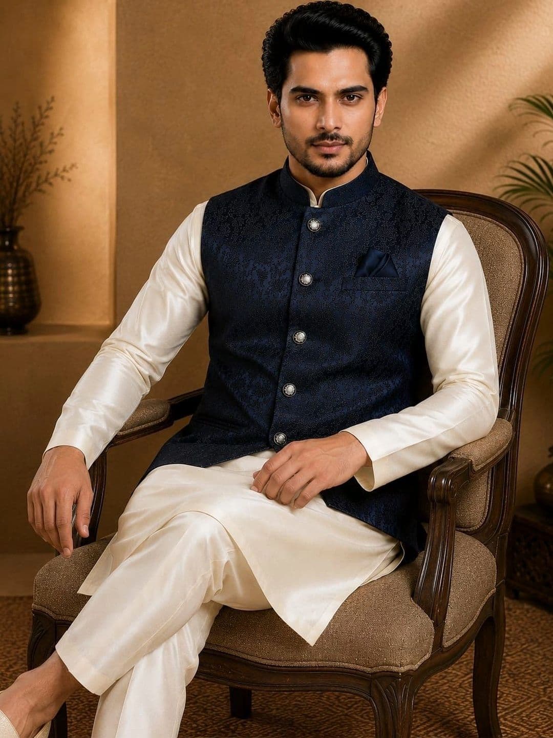 TRENDS OF ETHNIC Mandarin Collar Nehru Jackets - view 1
