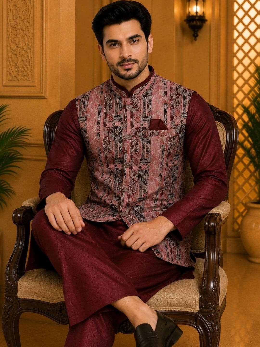 TRENDS OF ETHNIC Mandarin Collar Nehru Jackets - view 1