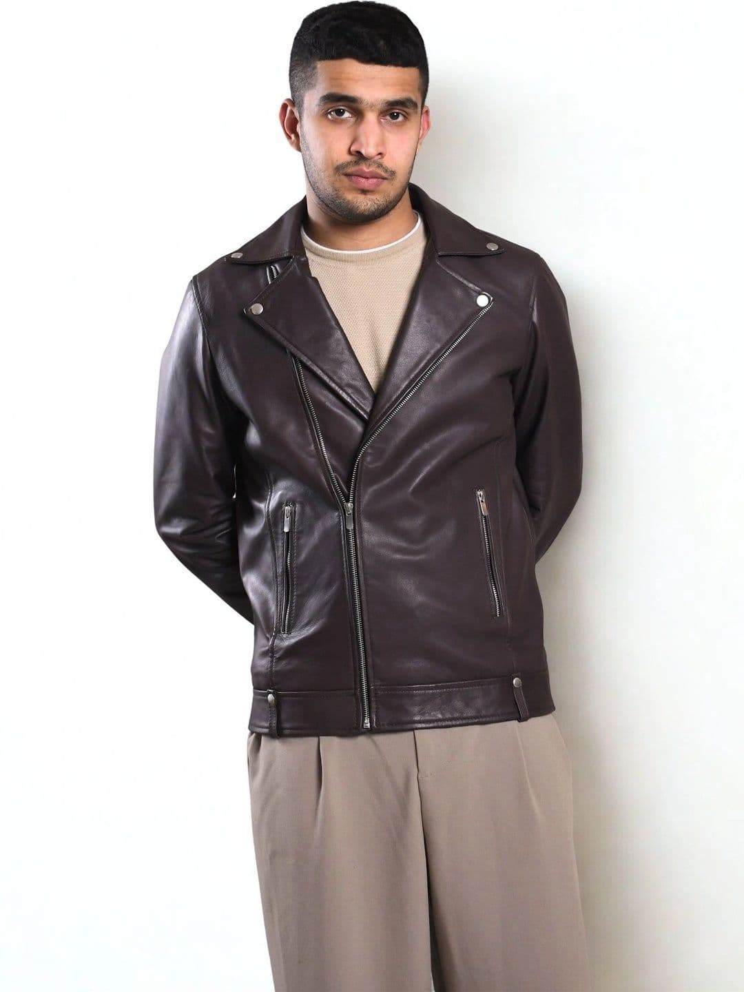 Bellish Men Leather Biker Jacket - view 1