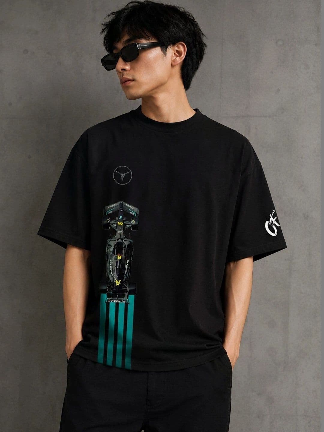 Onfleeks Men Mercedes AMG Petronas Printed Cotton T-shirt - view 1