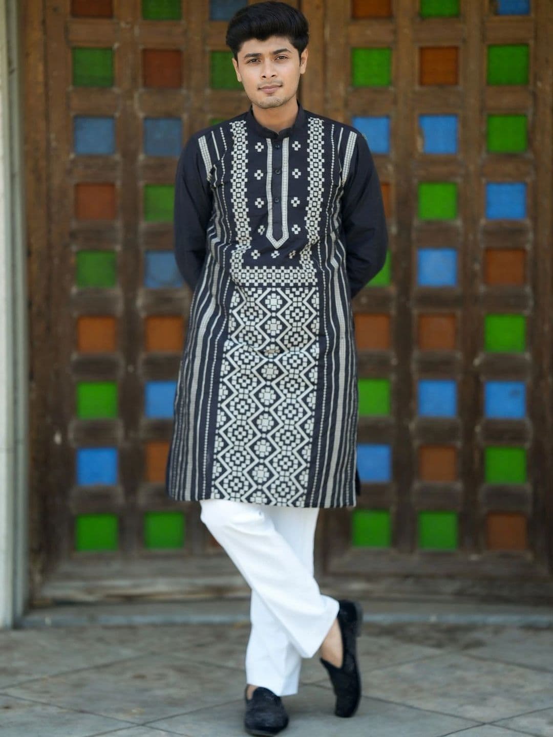House Of Sanskruti Men Jacquard Kurta - view 1