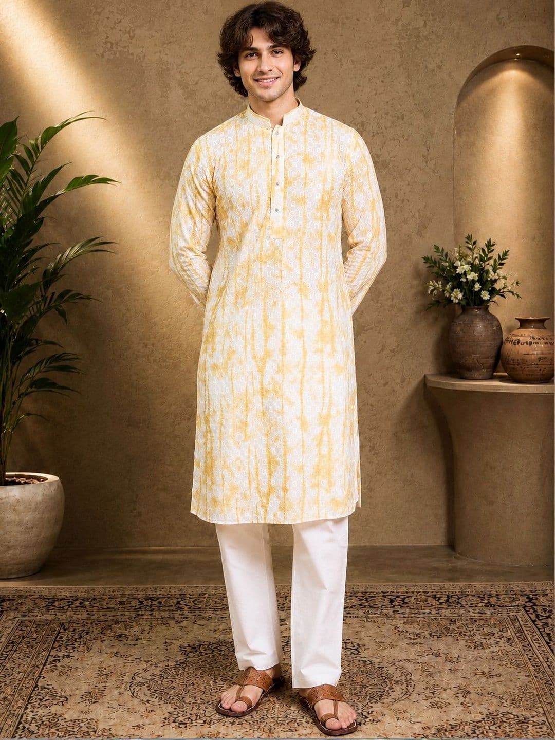 House of Pataudi Men Printed Kurta - view 1