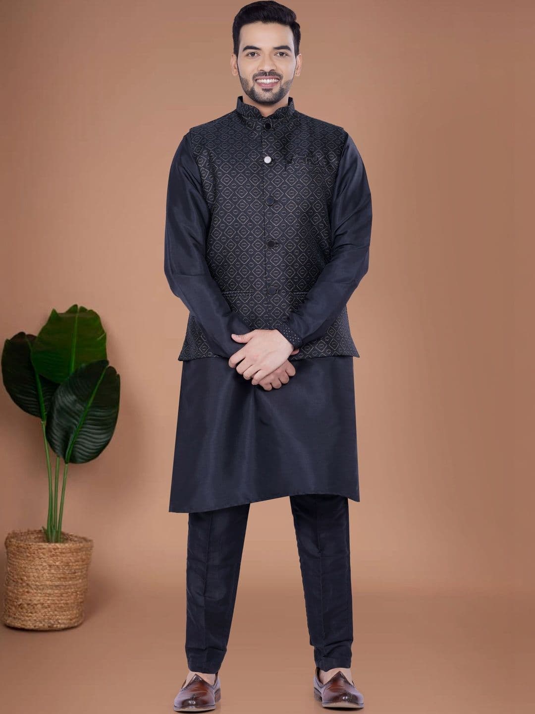 DULHAPAKSH Men Open Front Jacket - view 1