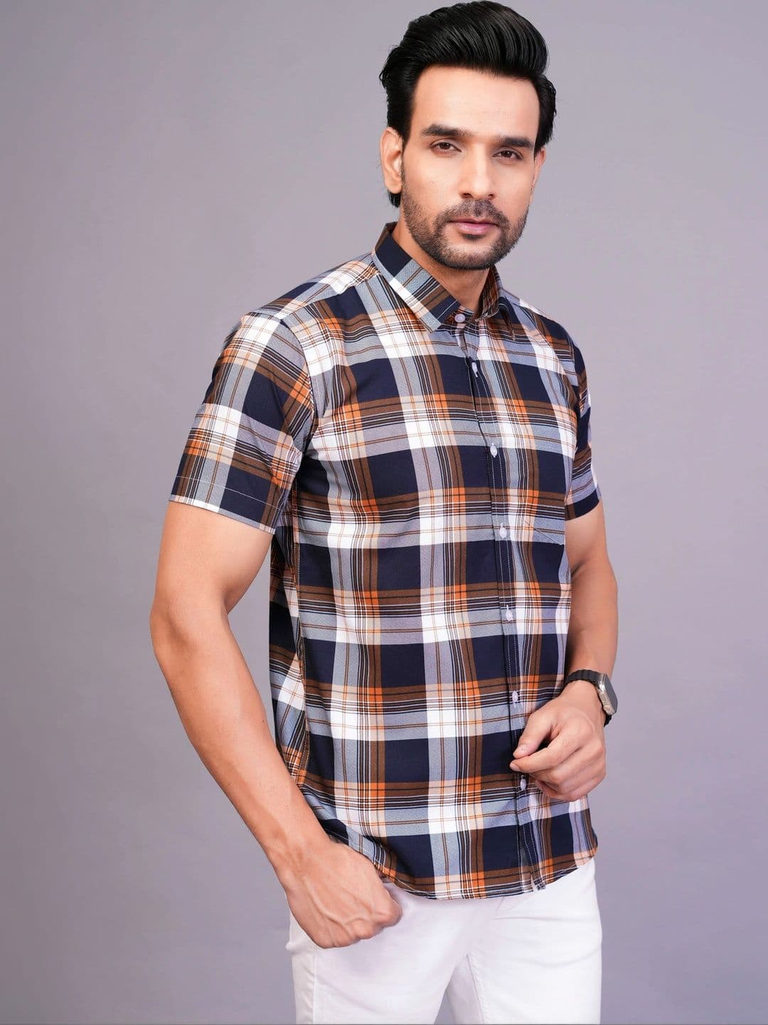 BLACKLILLY Men Standard Slim Fit Tartan Checks Checked Casual Shirt - view 1