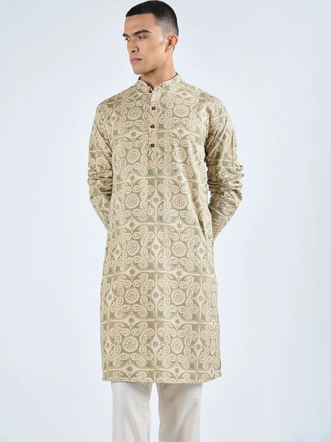 indus route by Pantaloons Men Paisley Printed Kurta - view 1