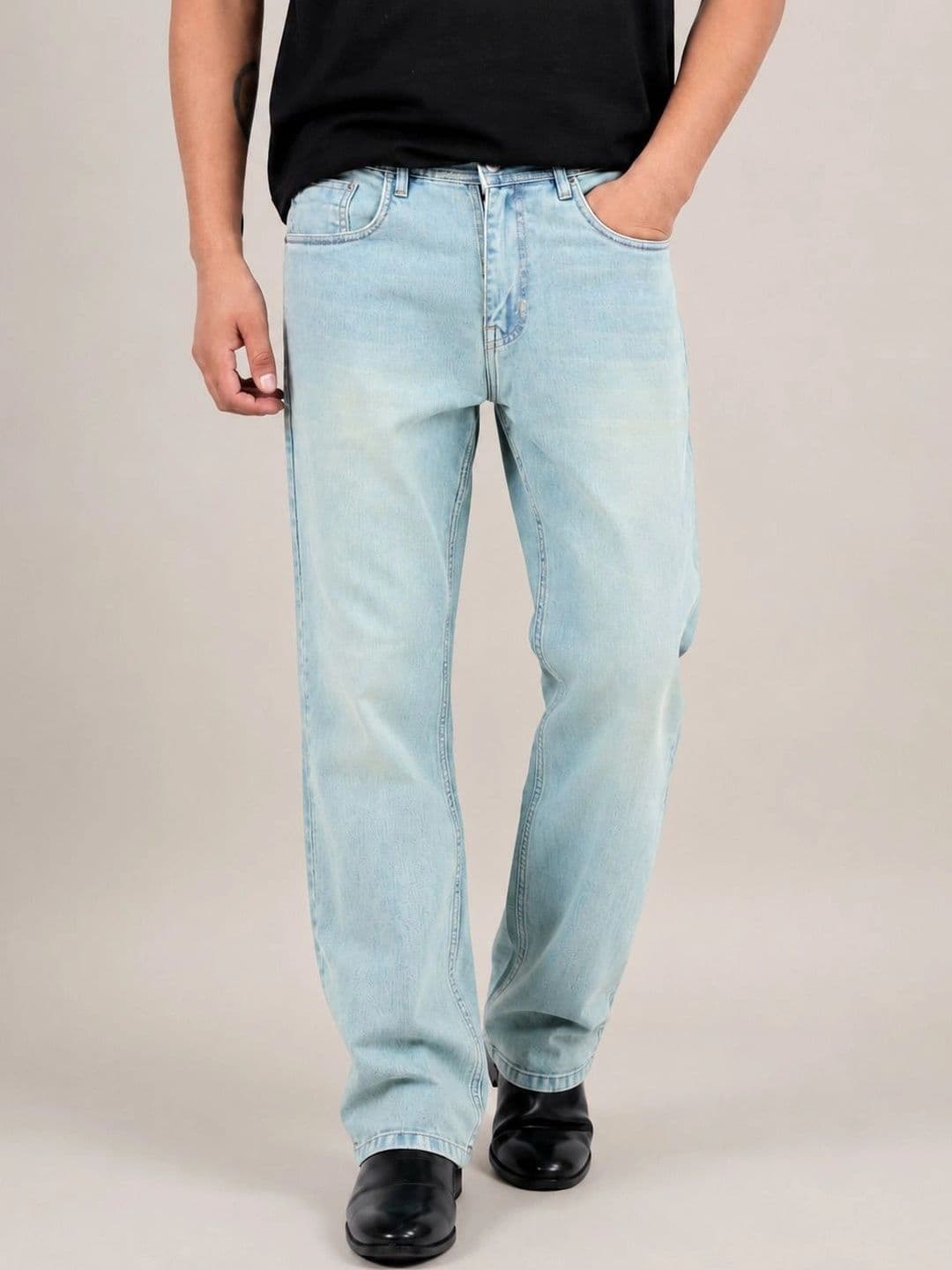 Denimora Men Straight Fit Mid-Rise Stretchable Jeans - view 1