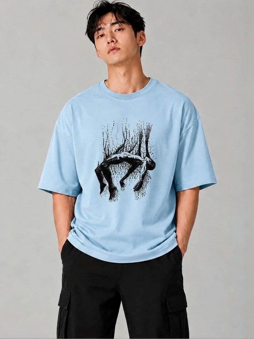 9TUNKI Men Printed Pure Cotton T-shirt - view 1