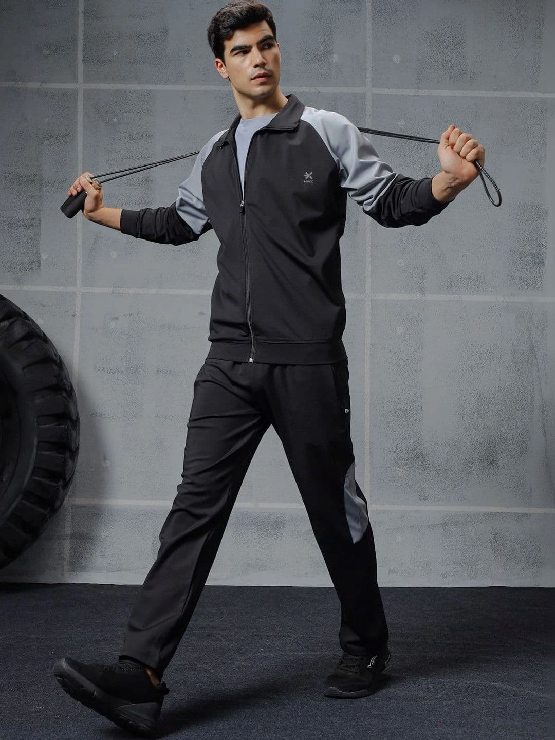 HRX by Hrithik Roshan Colourblocked Polo Collar Tracksuits - view 1