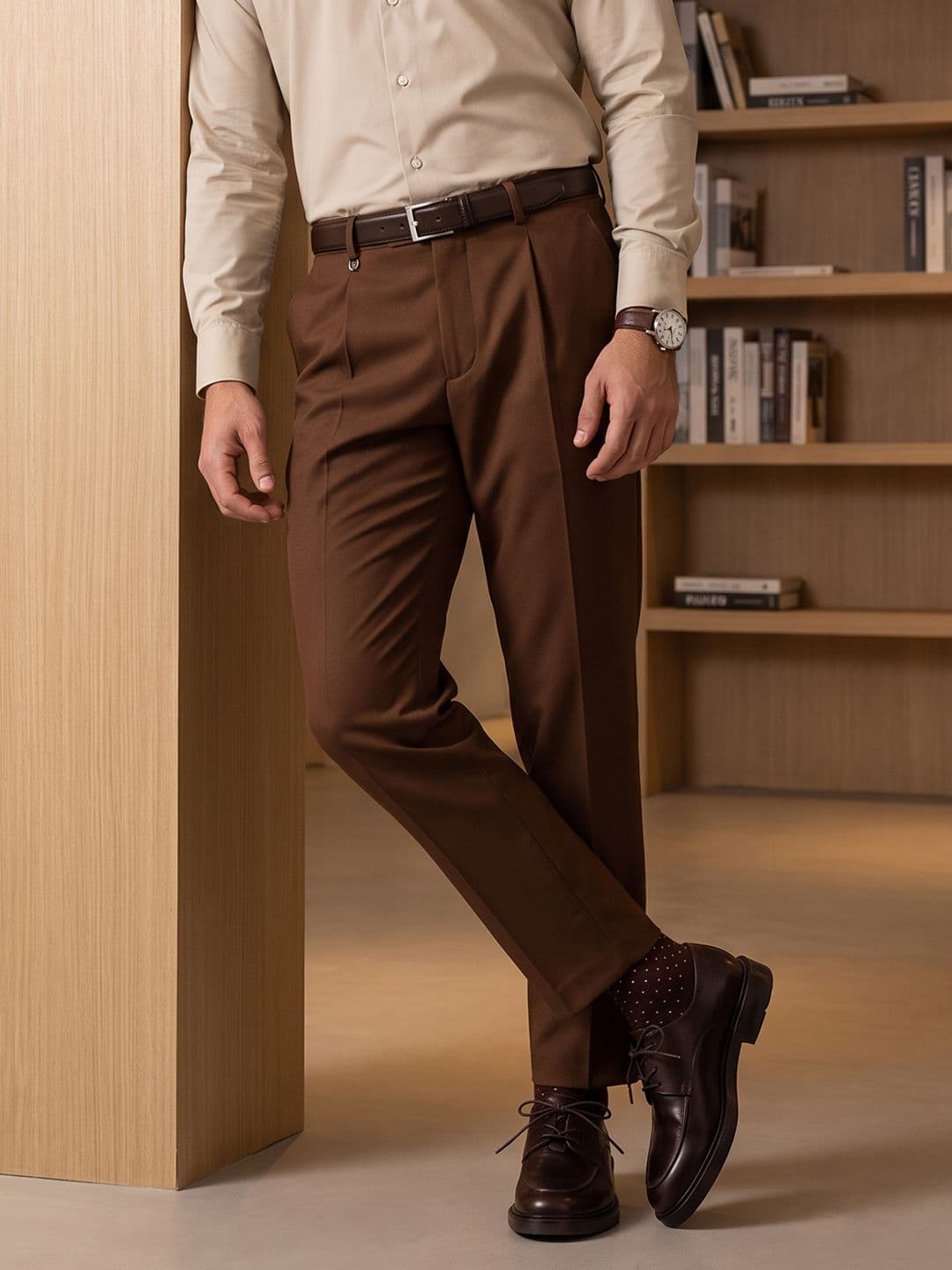 INVICTUS Men Slim Fit Pleated Formal Trouser - view 1