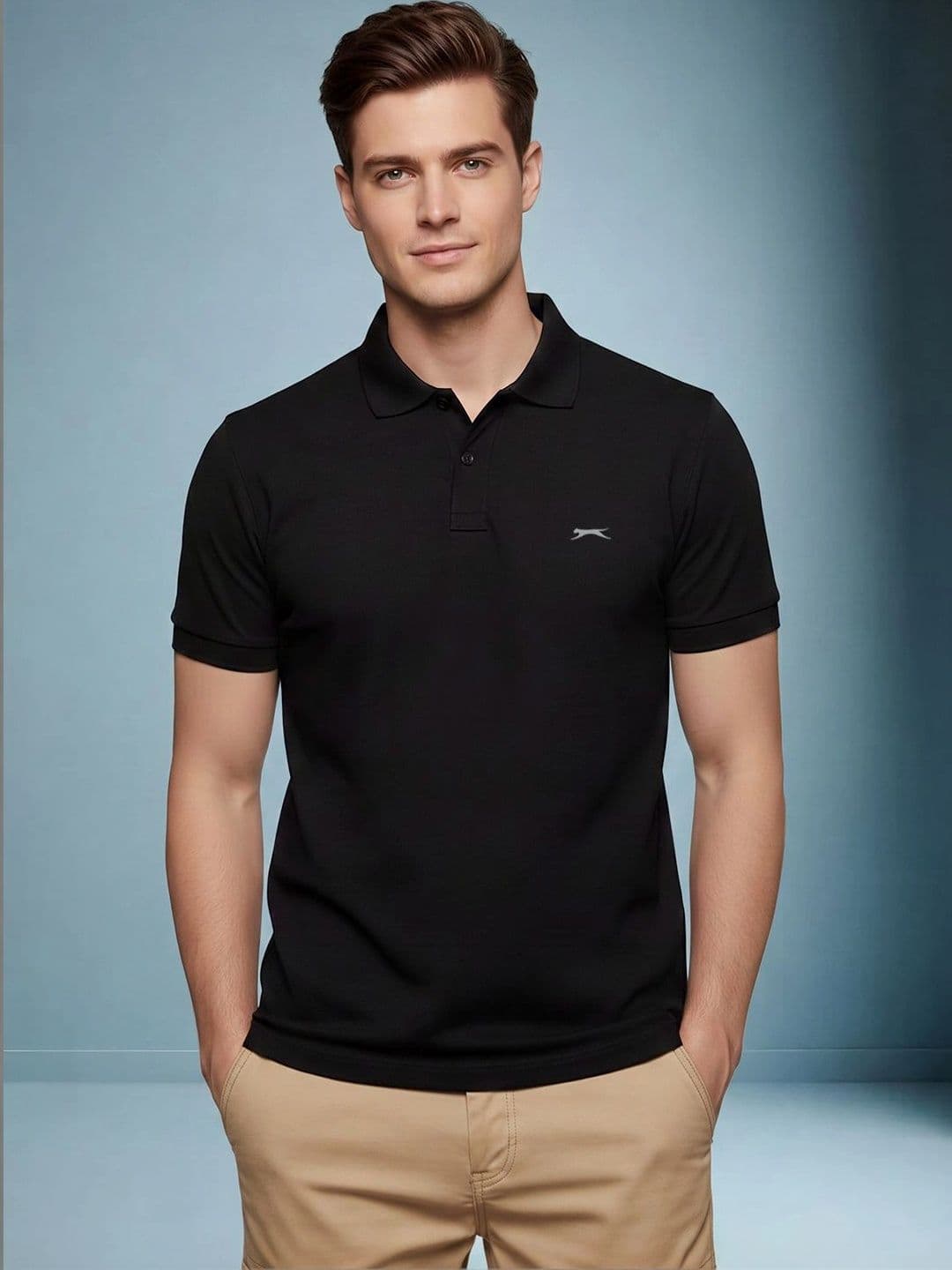 Slazenger Men Brand Logo Polo Collar T-shirt - view 1