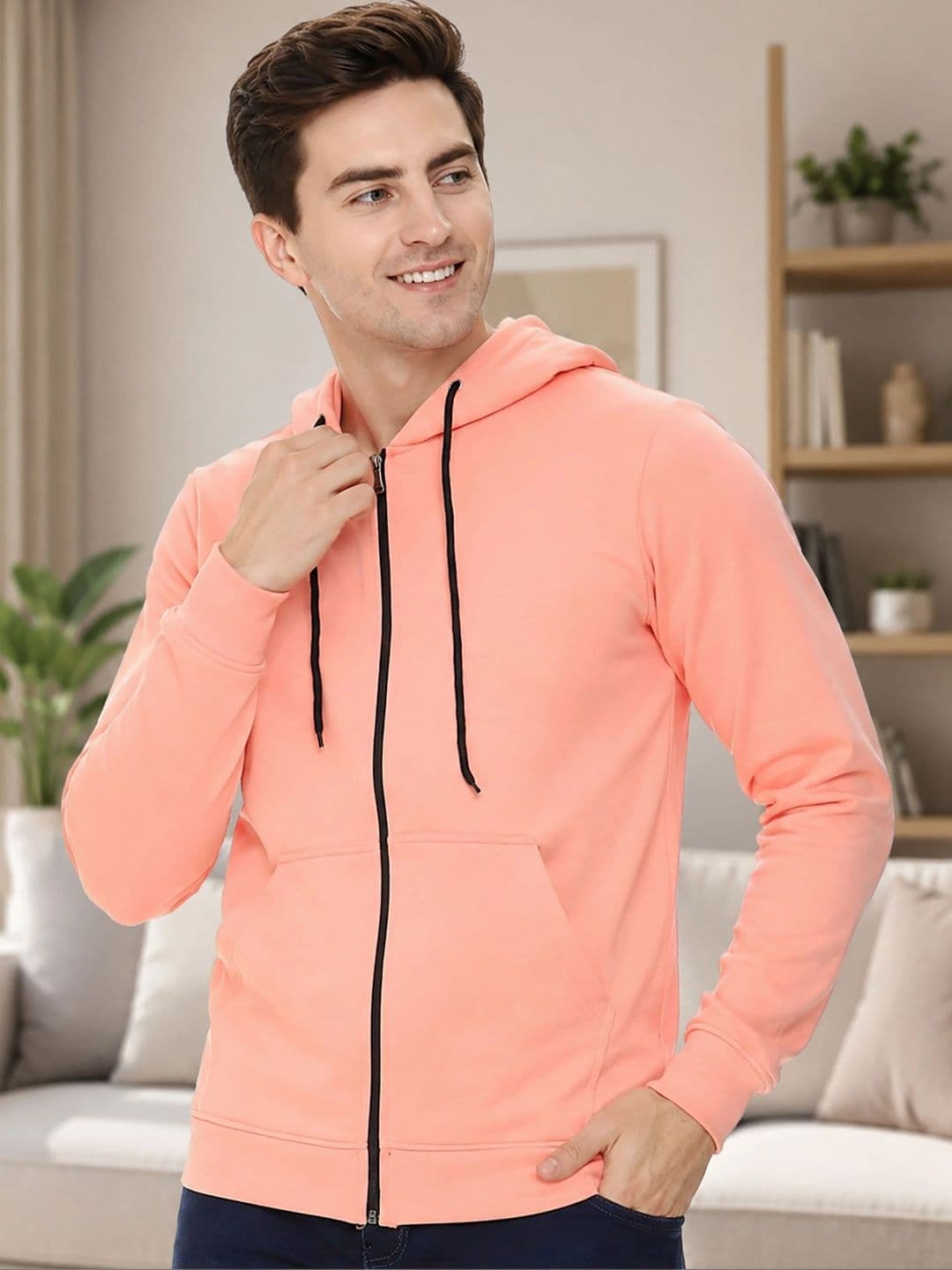 THE BEETEL HOUSE Men Fleece Open Front Jacket - view 1