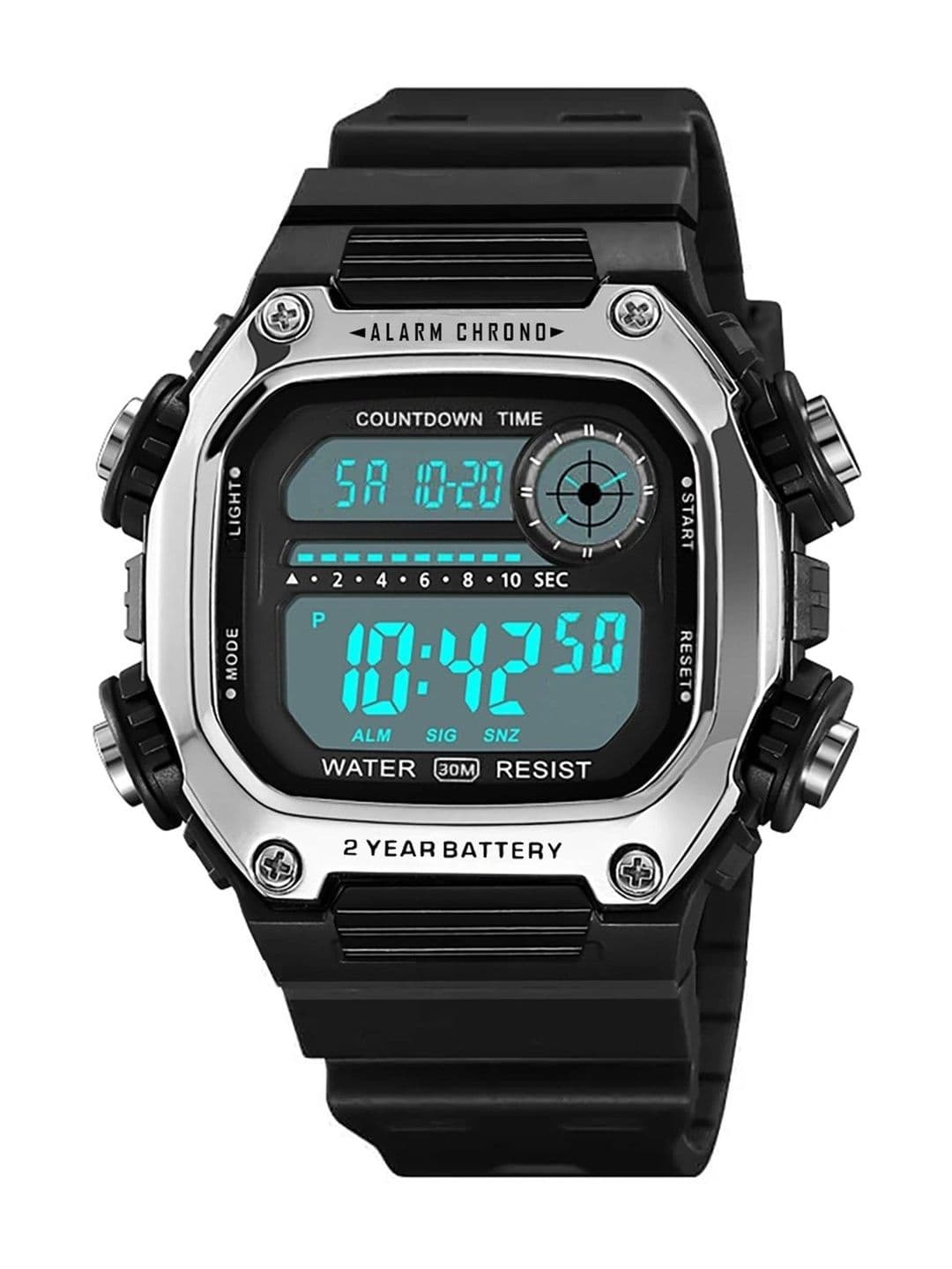 Time Up Unisex Dial & Cut Work Straps Digital Multi Function Watch 200M-110 - view 1
