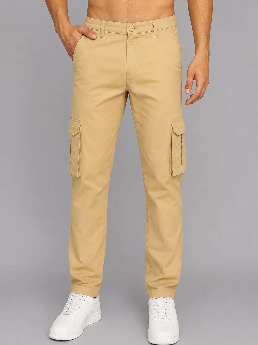 Roadster Men Relaxed Tapered Fit Easy Wash Cargos Trousers - view 1