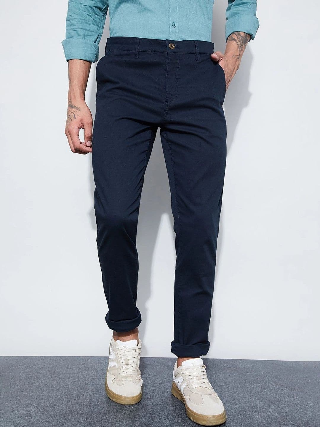 CODE by Lifestyle Men Slim Fit Easy Wash Chinos Trousers - view 1