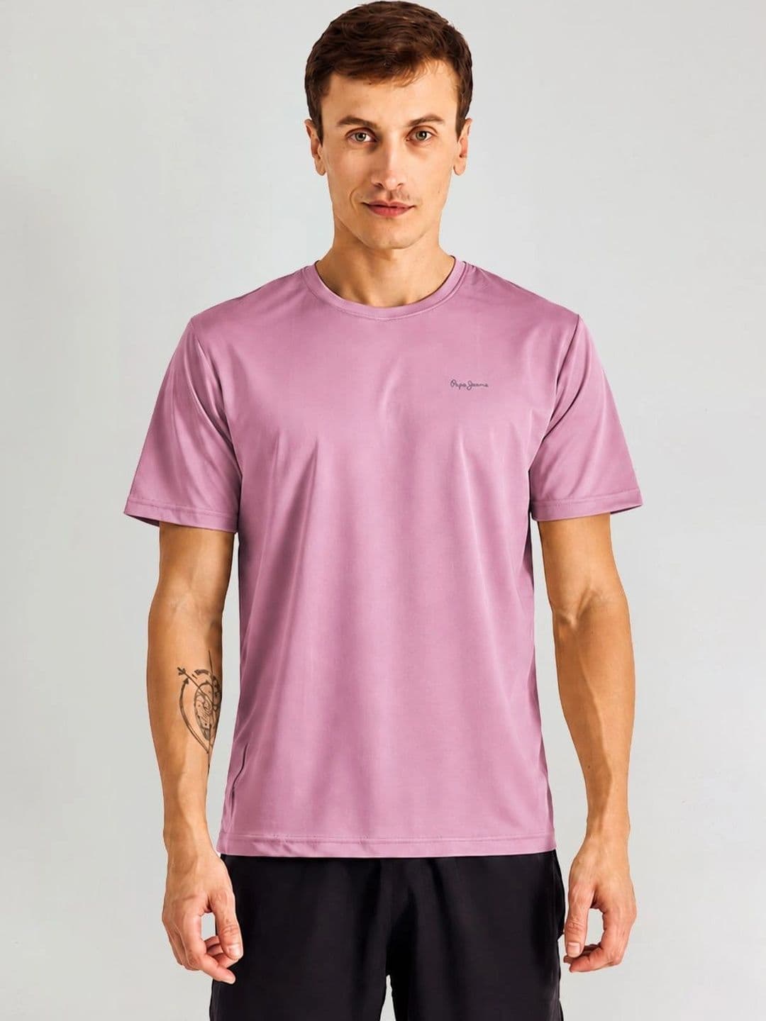 Pepe Jeans Men Self Design Round Neck T-shirt - view 1