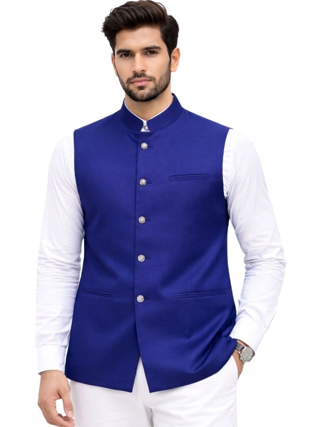 RIVER HILL Men Corduroy Nehru Jacket - view 1