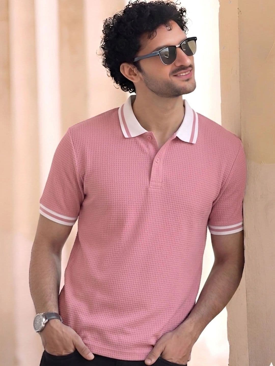 THE BEETEL HOUSE Men Polo Collar T-shirt - view 1