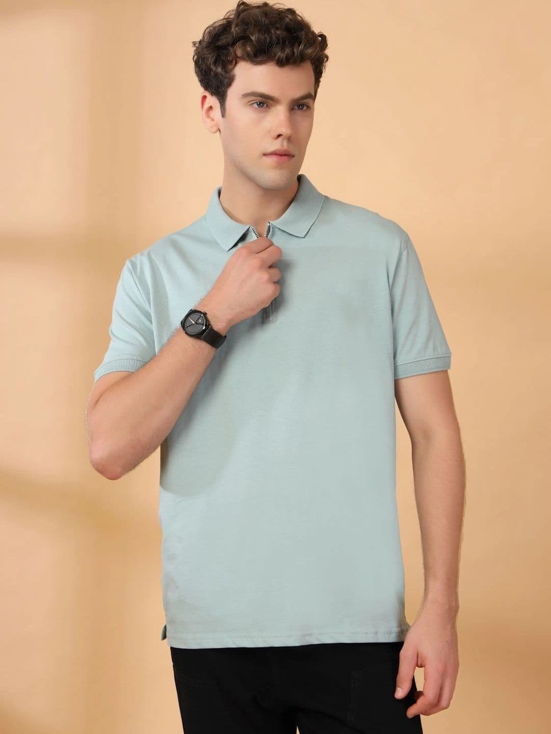 HERE&NOW Men Polo Collar T-shirt - view 1