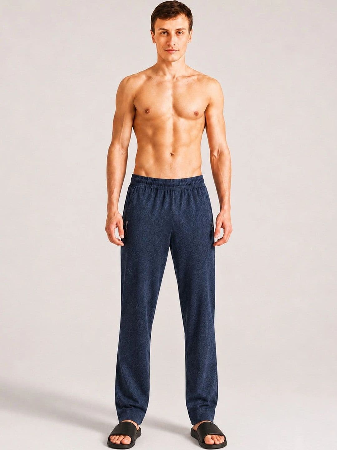 Pepe Jeans Men Blue Solid Cotton Lounge Pants - view 1