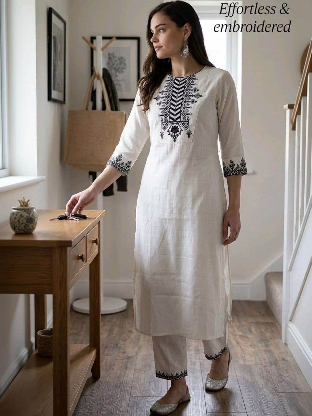 Megh studio Cotton Printed Top with Palazzos - view 1