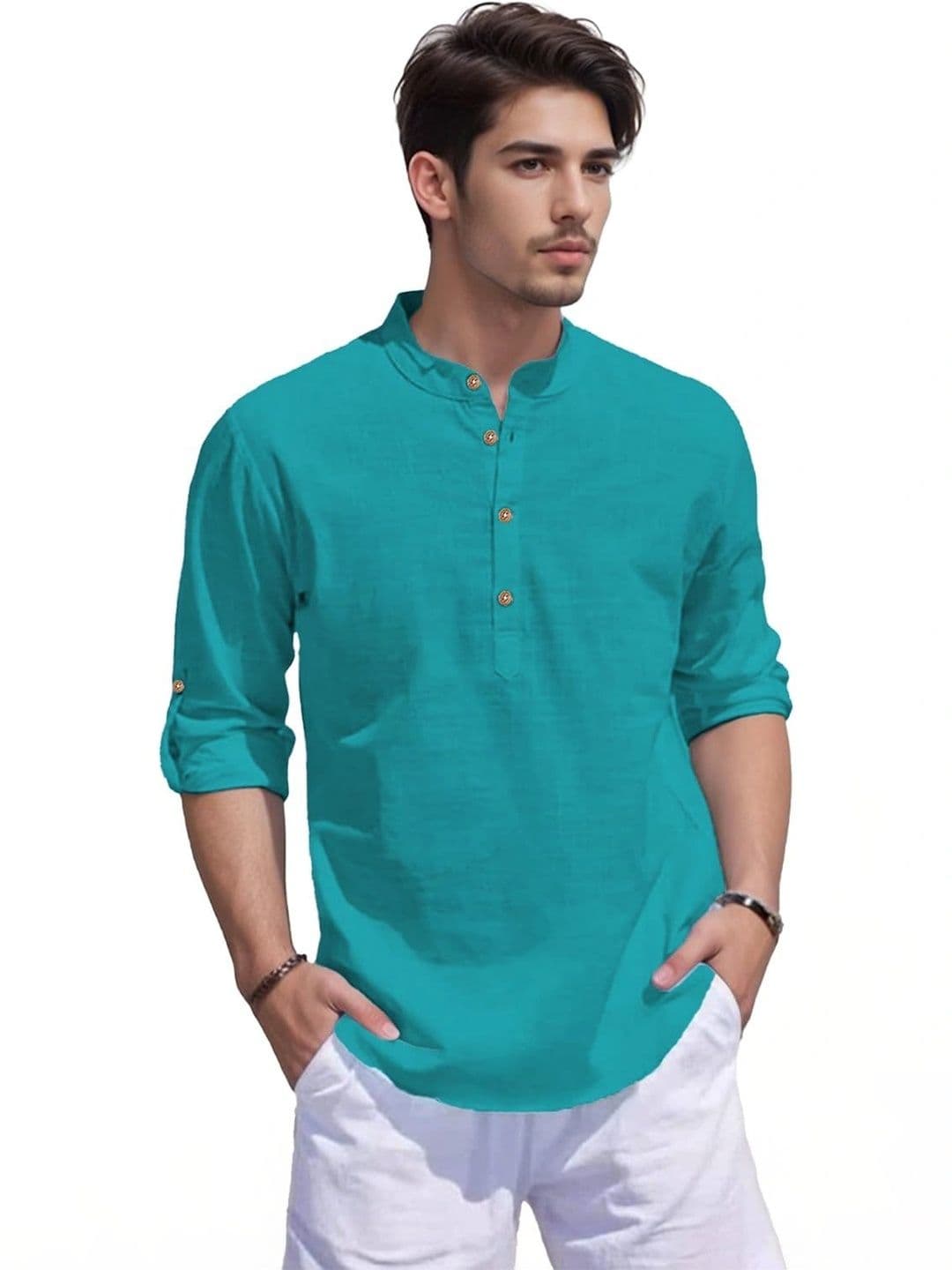 BLUE ROBED Men Kurta - view 1
