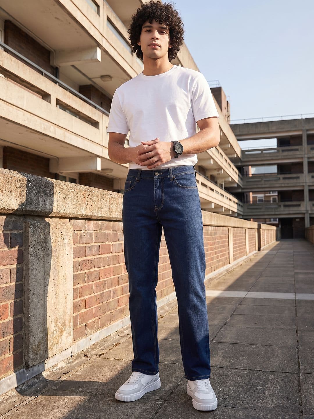 The Roadster Life Co. Men Relaxed Fit Light Fade Stretchable Jeans - view 1