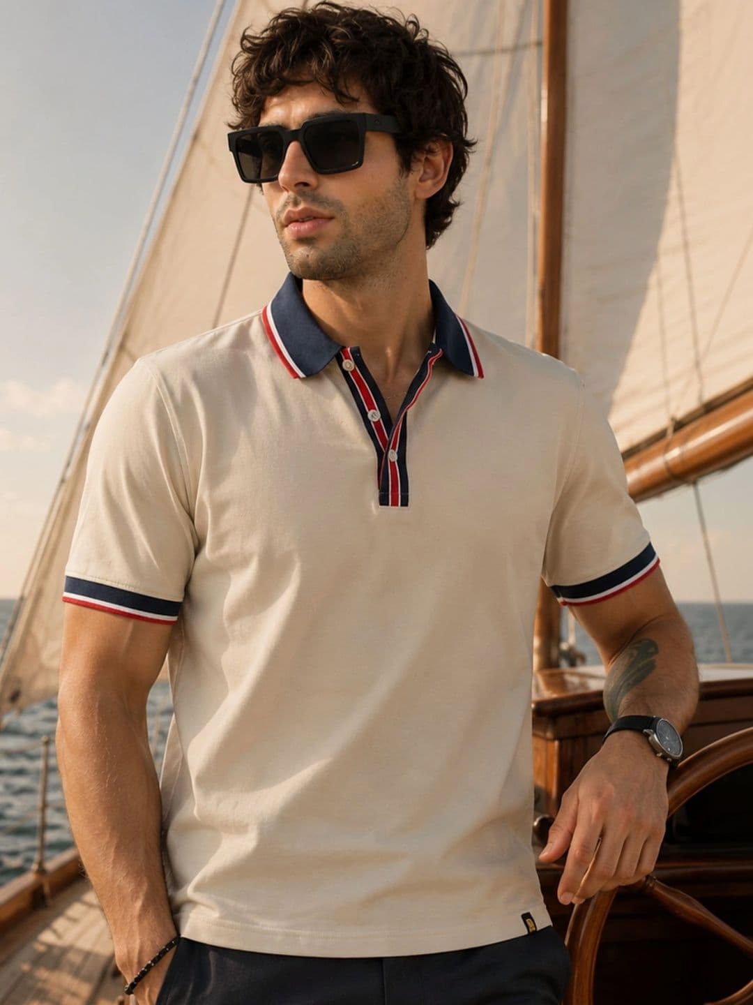 Maniac Men Polo Collar T-shirt - view 1